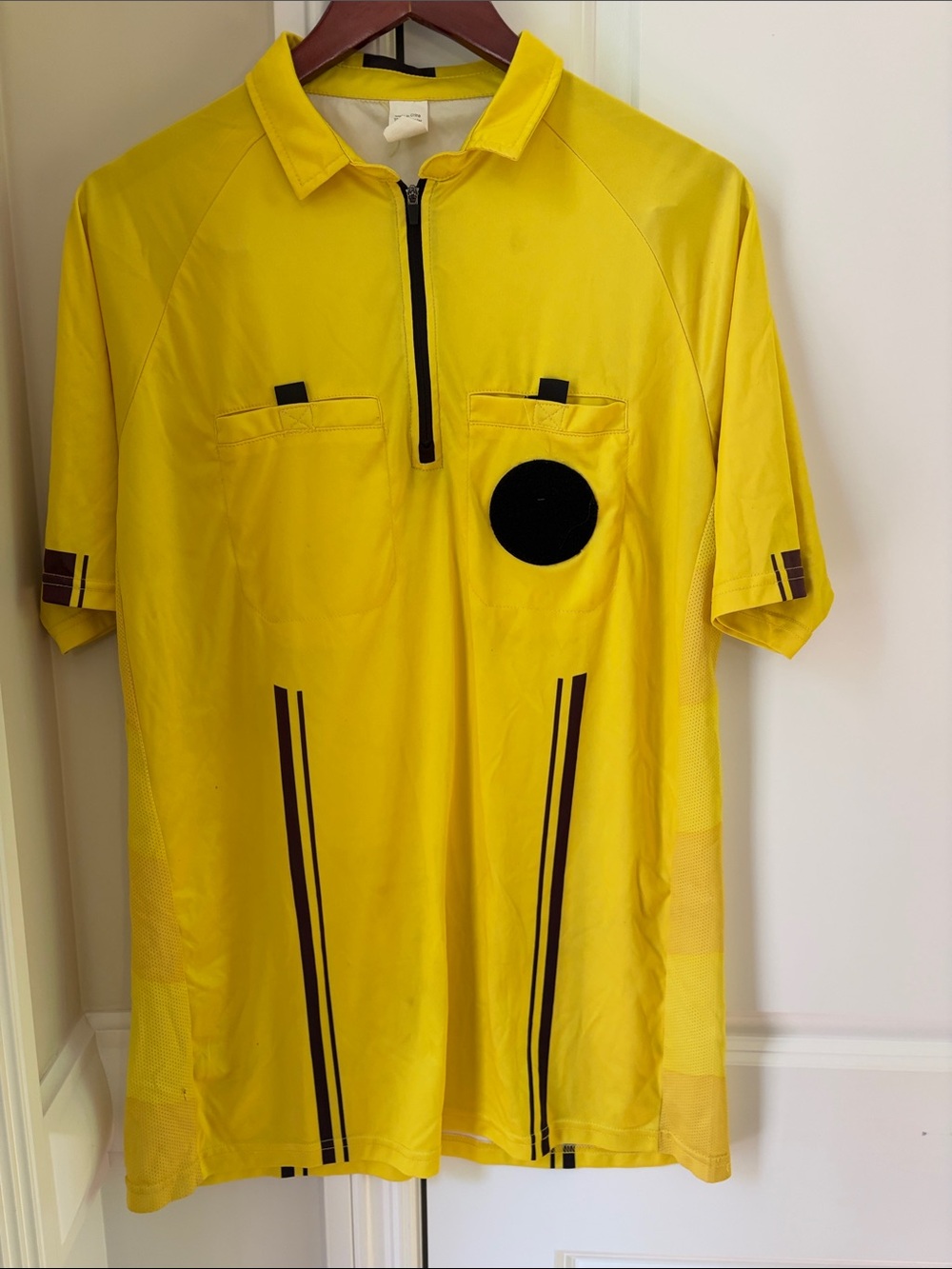 Men's Yellow Referee Polo